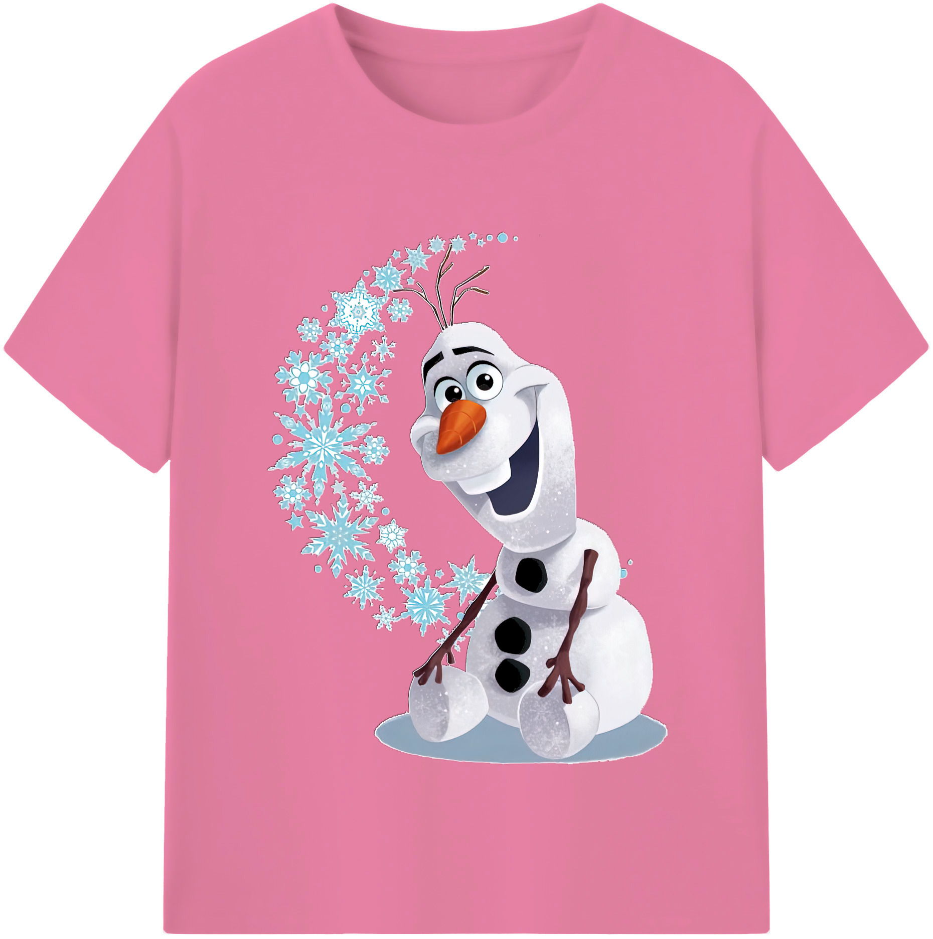 （画像用） アナと雪の女王 アンナ エルサ Frozen Anna Elsa 綿100％半袖Tシャツ（フロントプリント）